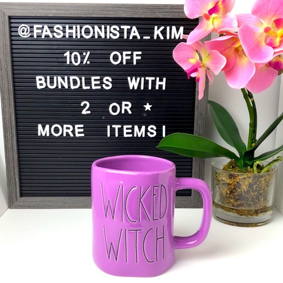 Rae Dunn WICKED WITCH mug Halloween cup new with tags - Picture 5 of 8